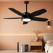 42 Inch Outdoor Ceiling Fan with Lights, IP65 Waterproof, APP & Remote Control, Dimmable 3CCT LED, 6-Speed Quiet DC Motor, Hanging Gazebo Fan Black Plug in Ceiling Fan with Cord for Patios Porch