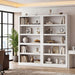 White Durable Five Tier 71Inch Adjustable Bookcase