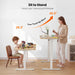 One-Piece Standing Desk, 48"X24" Seamless Tabletop Electric Height Adjustable for Home Office, Study Rooms & Multi-Device Workstations, Maple