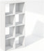 White Eight Cube Contemporary Horizontal Bookcase Storage