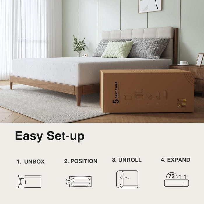 Memory Foam Mattress Full, 10 Inch Full Size Mattress with Comfort Foam & High-Density Support Foam for Pressure Relief & Contour Support Mattresses in a Box, Medium Firm Feel