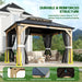10x12 Ft Cedarwood Gazebo AllWeather Curtains Netting