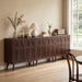 Dark Walnut Sideboard Buffet Cabinet With AdjustableShelves