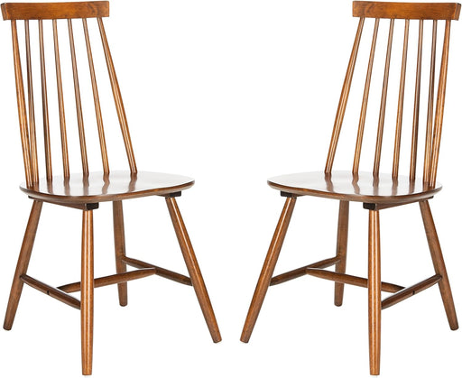 Home Collection Priam Farmhouse Walnut Brown Spindle Back Living Room Accent Dining Chair