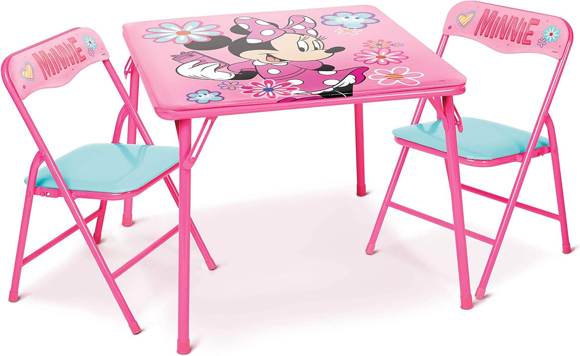 Mouse Kids Table & Chairs Set for Kid and Toddler 36 Months up to 7 Years, Includes: 1 Table (24"L X 24"W X 20"H), 2 Chairs (13"L X 13.5"W X 21"H) Weight Limit: 70 Lb