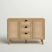 Atwood 3 - Drawer 2 - Door Accent Nature Rattan Cabinet
