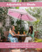 6 Ft Fringe Patio Umbrella - Outdoor Umbrella for Patio, Pool, Table, Garden, & Deck, Push Button Tilt Pole - Fashionable Vintage Tassels - White