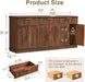 70" Modern Buffet Cabinet with 6 Doors & 3 Drawers Storage, Walnut