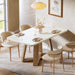 47Inch Dining Table White Brown SpaceSaving Design