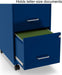 2-Drawer Vertical File Cabinet, Letter Size, Lockable, Blue