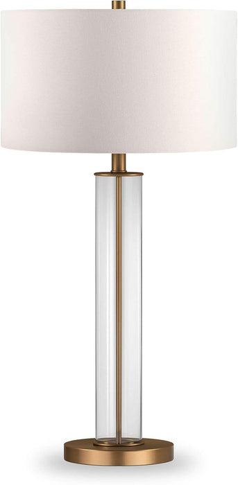 Henn&Hart 29" Modern 1-Light Table Lamp, Gold