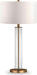 Henn&Hart 29" Modern 1-Light Table Lamp, Gold