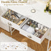 Small Vanity Desk No Mirror for Kids Bedroom, 31.5 Inch Vanity Table with Drawers, Makeup Vanity Desk for Narrow Spaces, White Dreessing Table(No Mirror)
