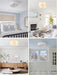 Low Profile Ceiling Fans with Lights, 20" Flush Mount Ceiling Fan with Light, Boho Bladeless with 6 Speeds, Rattan Remote Control for Bedroom, Nursery, Living Room