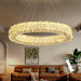 32 Inch Chandelier Glam Dimmable LED Crystal Chandeliers Luxury round Pendant Lighting Fixtures for Dining Room Bedrooms Gold