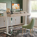 One-Piece Standing Desk 48X26 with 3 Wood Drawers, Light Walnut