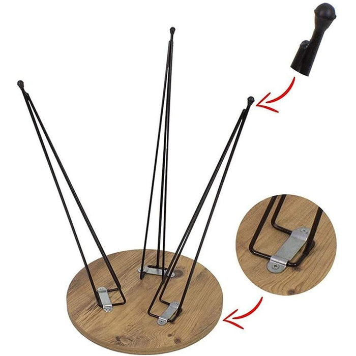 Grey Pine Wood Nesting End Tables Set of 3