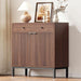 Sideboard Buffet Cabinet Storage, Modern Console Fluted Credenza