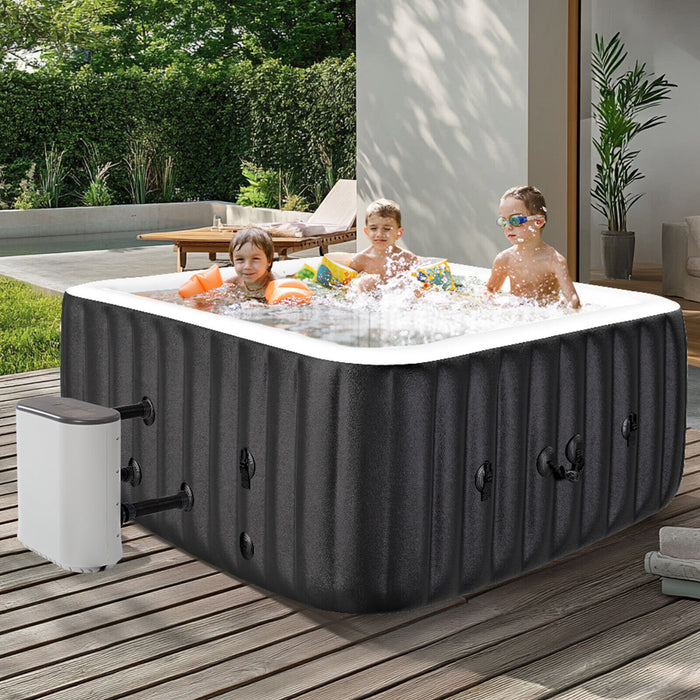 NAIZEA 6 Person Inflatable Hot Tub 130Air Jet Large with Hot Tub , 73"X73"X25"