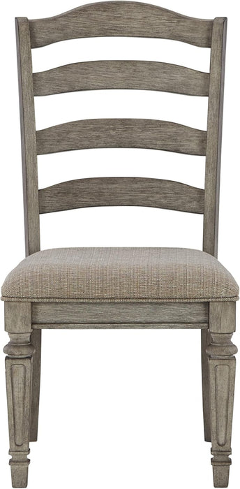 Lodenbay Classic Farmhouse Weathered Dining Chair, Set of 2, Antique Gray