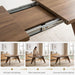 Expandable Dining Table Set for 6, Modern Kitchen Table Set