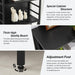 Bookshelf, 7-Tier Bookshelf, Rustic Wood Metal Bookshelves and Bookcases, Freestanding Open Bookshelf, Industrial Tall Bookcase for Home Office, Living Room and Bedroom, Black