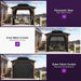 8x10 WeatherResistant Wood Grain Gazebo Aluminum Frame