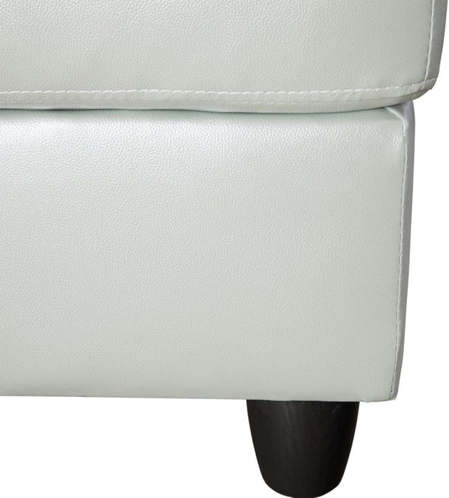 L-Shaped 3-Piece Semi PU Synthetic Leather Sofa with Storage Ottoman Set, Sectional Couch Sofa Set for Living Room, Office, Small Space, Silver Green