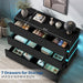 7 Drawer Dresser with LED Lights, Modern Black Dresser for Bedroom