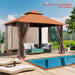USA 10-Year-Non-Fading 10X13Ft Titan Patio Gazebo, Super Thick Sunbrella Fabric UPF 50+ UV Protection, Heavy Duty Commercial Rust-Proof Aluminum Frame, Windproof Vented Top Gazebo, Rust