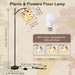 61“Dried Flowers Floor Lamp with 9W 3 Color Temperatures LED Bulb, Tall Standing Lamp with Adjustable Floral Lampshade for Living Room,Bedroom,Office