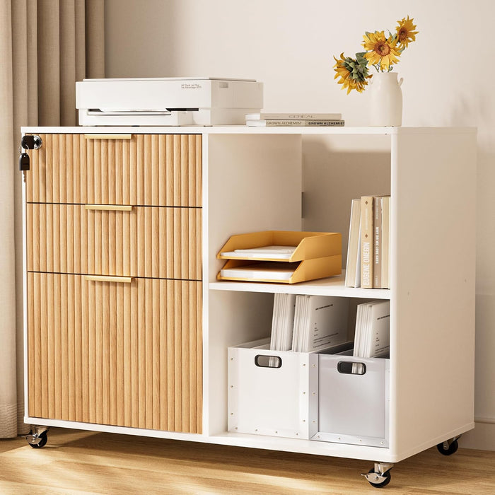 Natural Oak Industrial Grade Filing Cabinet Drawers
