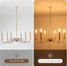 Six Light Gold Plated Chandelier IndustrialFarmhouseStyle
