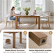 47.5"-59" Farmhouse Extendable Dining Table for 4-6, Walnut