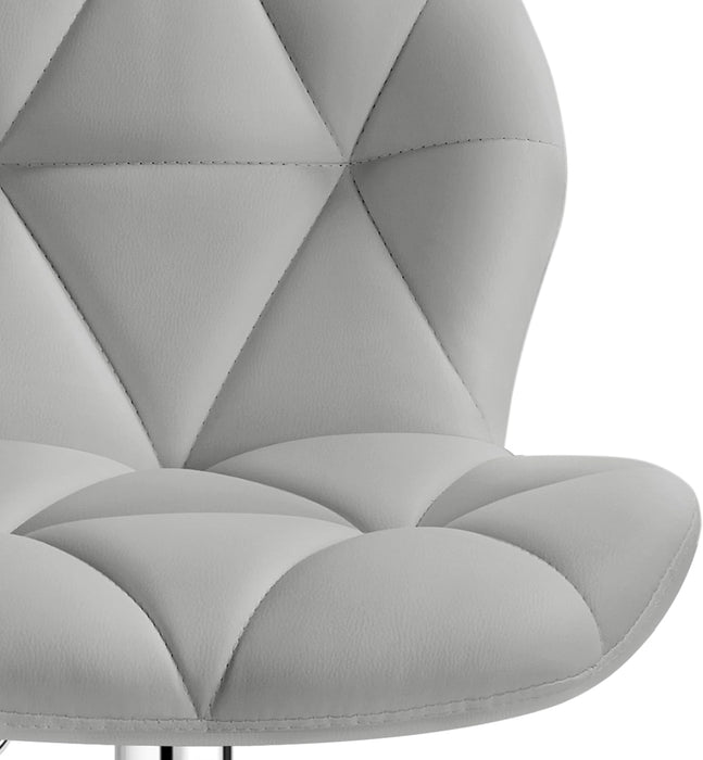 Bar Stools Set of 4, PU Leather Swivel Barstools, Height Adjustable Counter Stools with Backrest Fot Kitchen Home Bar, Light Grey