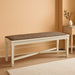 Bolanburg French Country Upholstered Dining Room Bench, Antique White