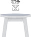 Zeke White 24" Counter Stool with round Seat