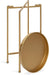 Celia round Metal Foldable Accent Table with Tray Top, Gold