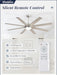 65 Inch Ceiling Fans with Lights and Remote, Brush Nickel Indoor/Outdoor Ceiling Fan with Quiet Reversible DC Motor, 6 Speeds, 3CCT, 8 Blades Large Ceiling Fan for Living Room Bedroom Patio