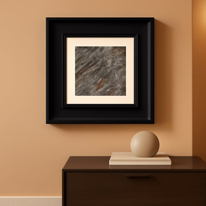 Natural Marble Decorative Wall Art Home Decor for Living Room Abstract Stone Painting Bedroom Aesthetic Office Farmhouse Fall Heavy Texture Picture Framed 14X14 Inch Platinum Diamond