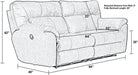 Thompson Power Reclining Sofa in Brown Polyester Fabric