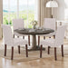 Upholstered Dining Chairs Set of 4, Fabric Dining Room Chairs, Modern Wooden Dining Chair, Kitchen Side Chairs, Farmhouse Dinner Chair with High Back for Kitchen, Beige