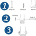 Airpro Collection 52'' Five-Blade Ceiling Fan with White Etched Light Kit