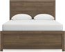 Signature Design by Ashley Jonnifer Queen Panel Bedframe, Bed Frame with Headboard, Engineered Wood and Decorative Laminate, Casual Bedroom Bedframes, Warm Auburn Finish