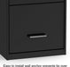 Vertical File Cabinet, 3-Drawer, Letter/Legal, Locking, Black