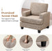 Yellowish Brown Accent Chairs With Armrest Storage