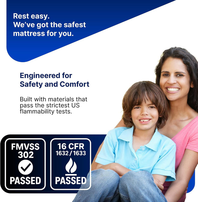 Short Queen - 10 Inch RV Mattress - 60X74, Aquasoft Memory Foam Mattress, Medium Firm, Breathable Diamond Soft Cover Fabric, Certified Safe Foam, Bed in a Box Mattress, Made in Mississippi