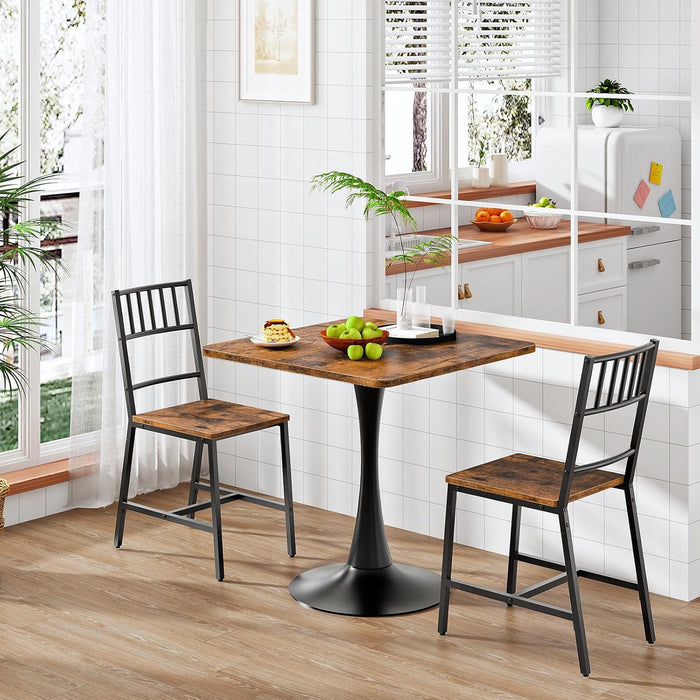 Rustic Brown TwentySevenpointSixInches Tulip Dining Table