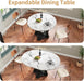 Extendable Dining Table 43To59 WhiteFauxMarble Oval