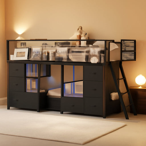 Black PremiumMetalConstruction Twin Over Twin Bunk Bed